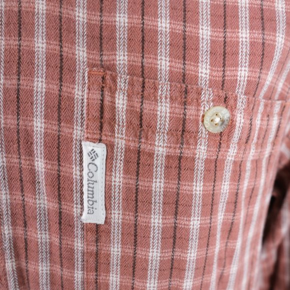 Columbia Authentic Issue Mens M Plaid Long Sleeve Shirt Vintage Y2K - Picture 3 of 12